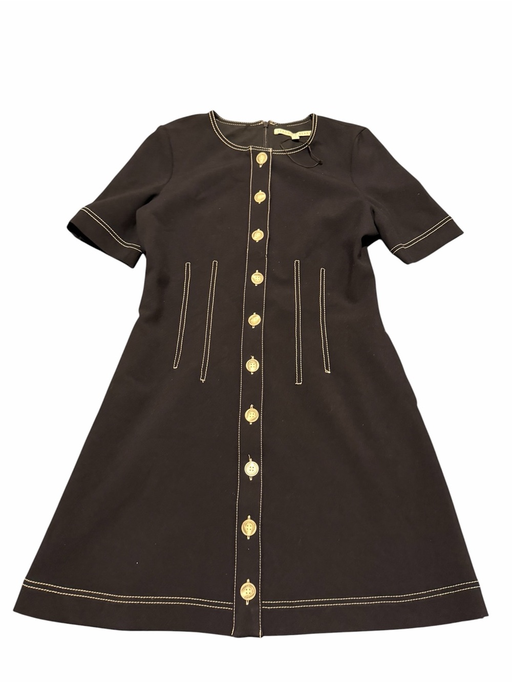 Veronica Beard Navy Dress with Cream Contrast Stitching midi dress,sz6, pre-owne - Picture 8 of 14